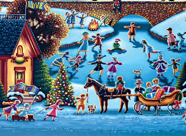 Hometown Christmas Puzzle by Eric Dowdle - Buffalo Games Edition