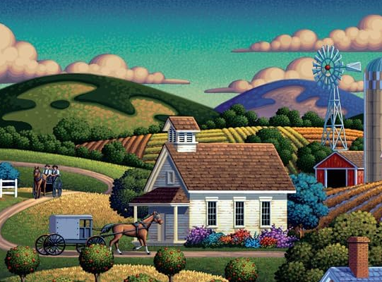 Amish Country Puzzle - Dowdle Buffalo Games Edition