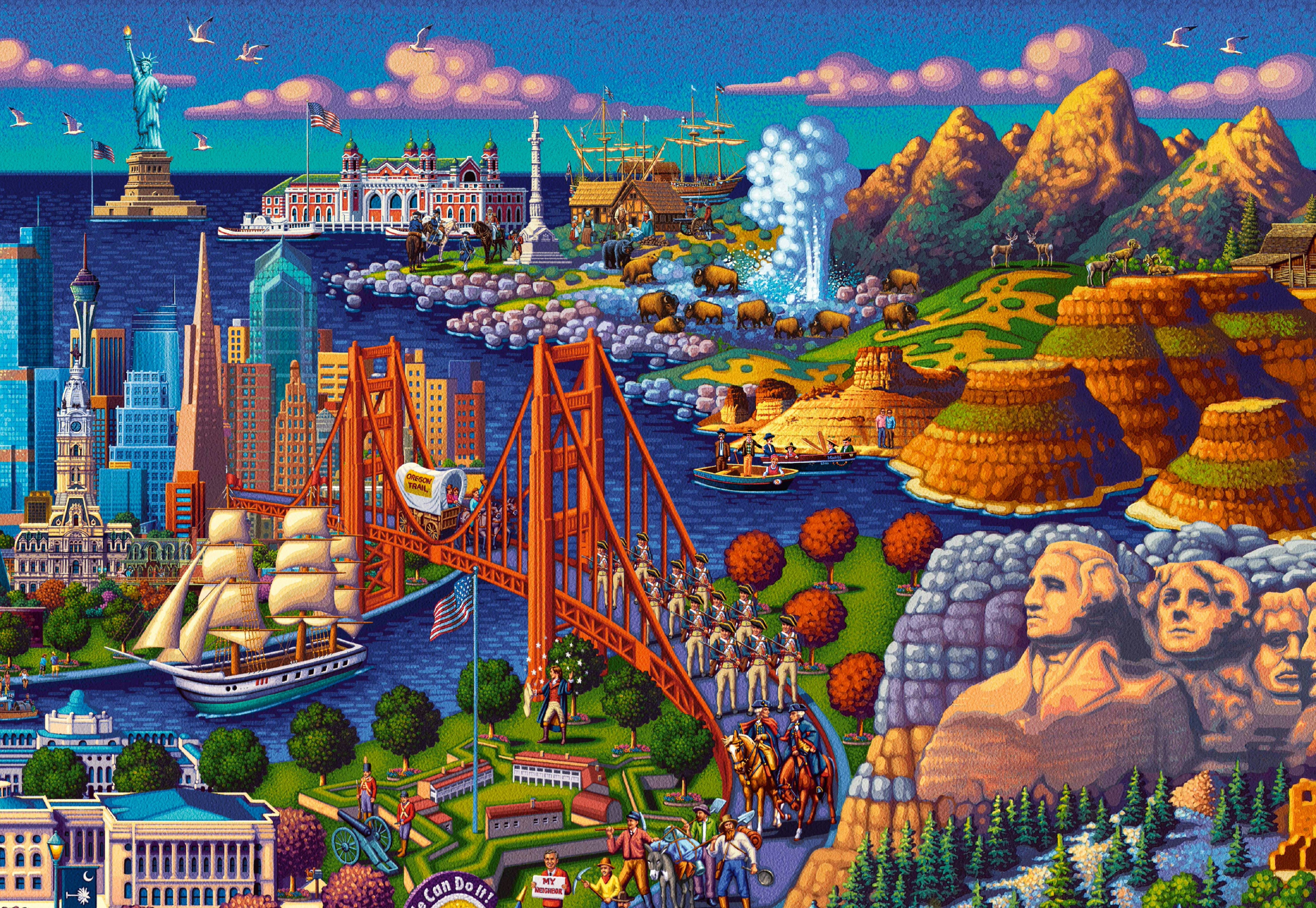 DO ART（ドゥー・アート） America's 250th Celebration Puzzle 500 & 1000 Piece | Eric Dowdle