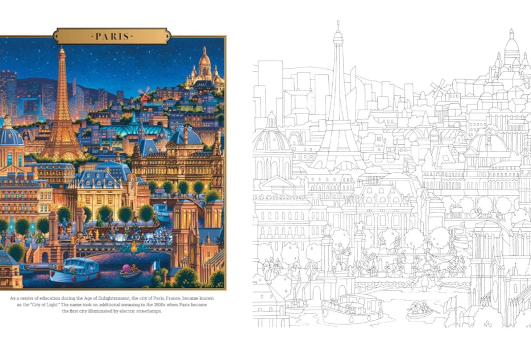 Around the World Coloring Book - Dowdle