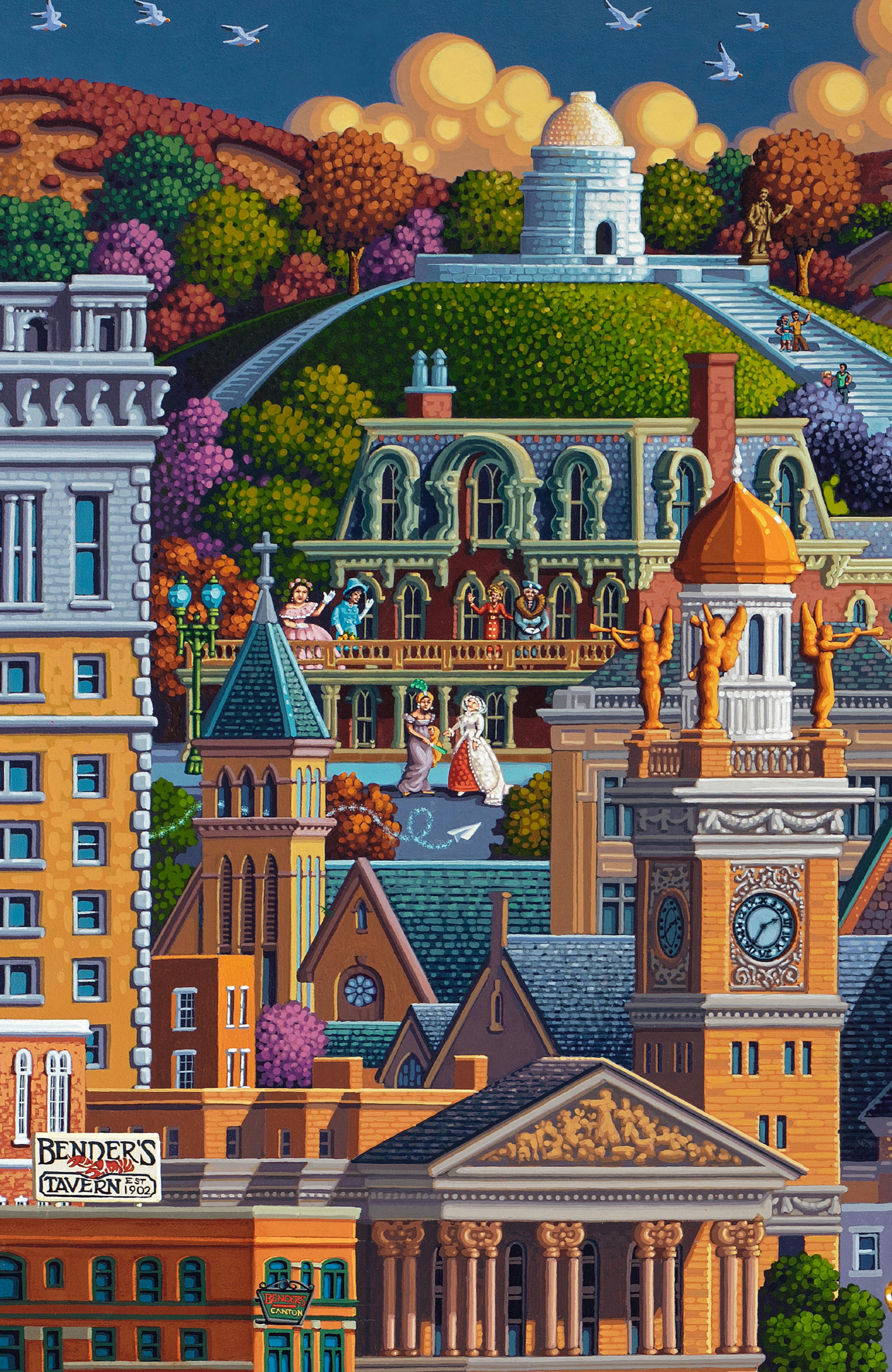 Football Town Puzzle - Canton Ohio - Buffalo Games Value Edition