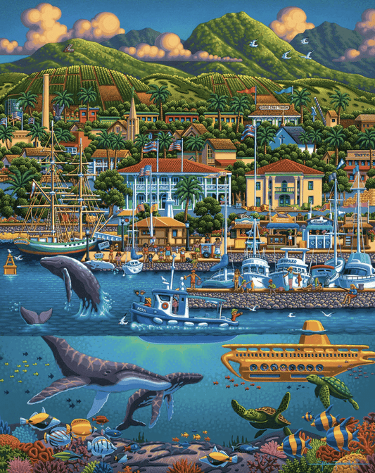Dowdle Maui Hawaii jigsaw puzzle beach ocean surfing whale snorkeling fish 